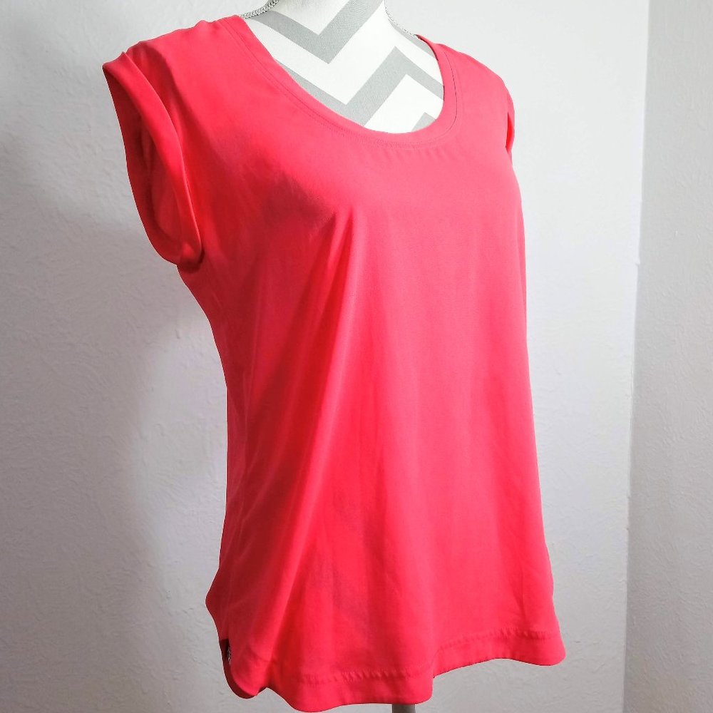 J. Crew Pink Spoon Neck Top Hot Pink Size 4